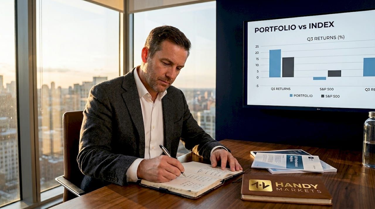 Advisor comparing client portfolio to market index