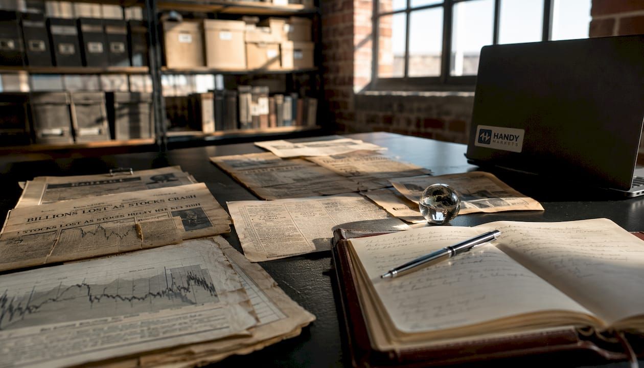 Archival documents on historic stock market crashes