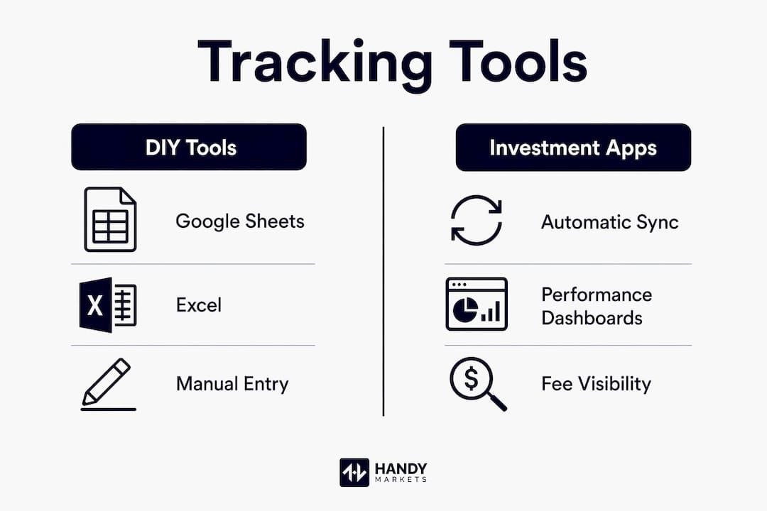 Infographic comparing DIY tools vs investment apps