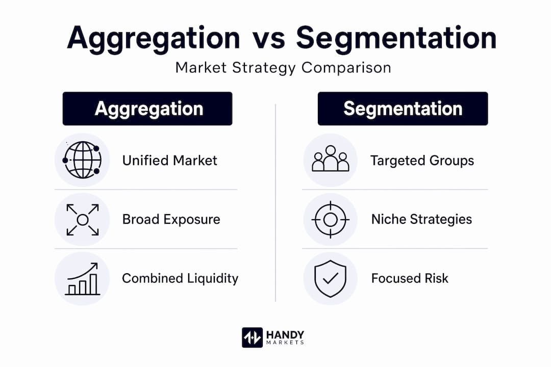 Infographic comparing aggregation and segmentation traits