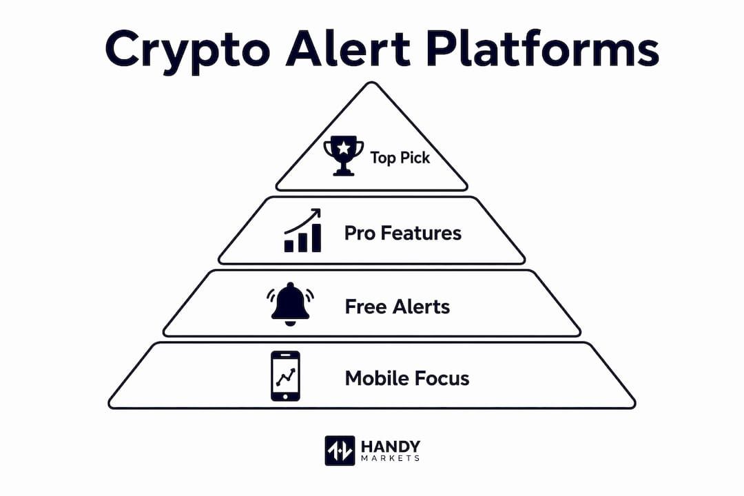 Infographic comparing crypto alert platform tiers