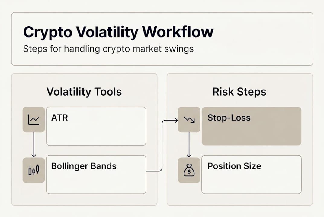 Infographic overview of crypto volatility workflow
