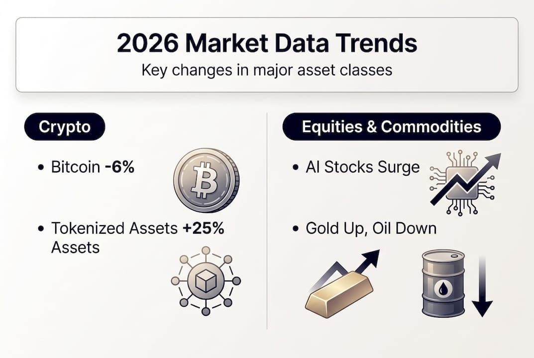 Infographic summarizing 2026 key market data trends