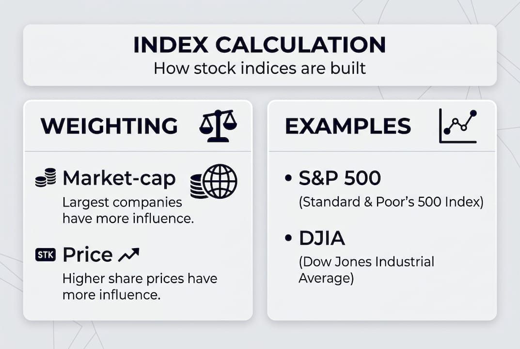 Infographic summarizing index calculation methods