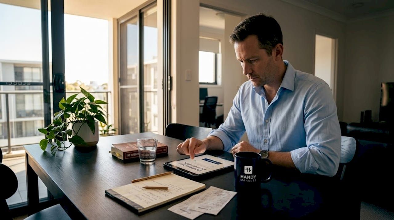 Man setting recurring crypto buy order