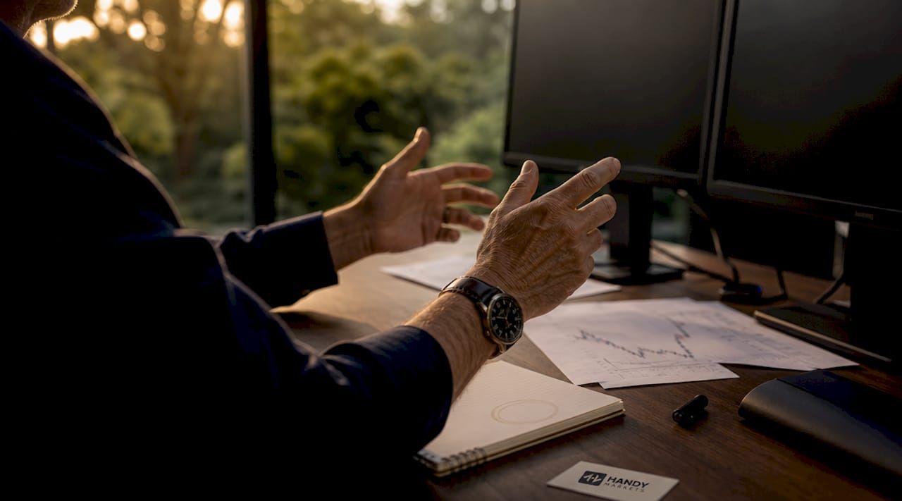 Trader analyzing market behavior and sentiment
