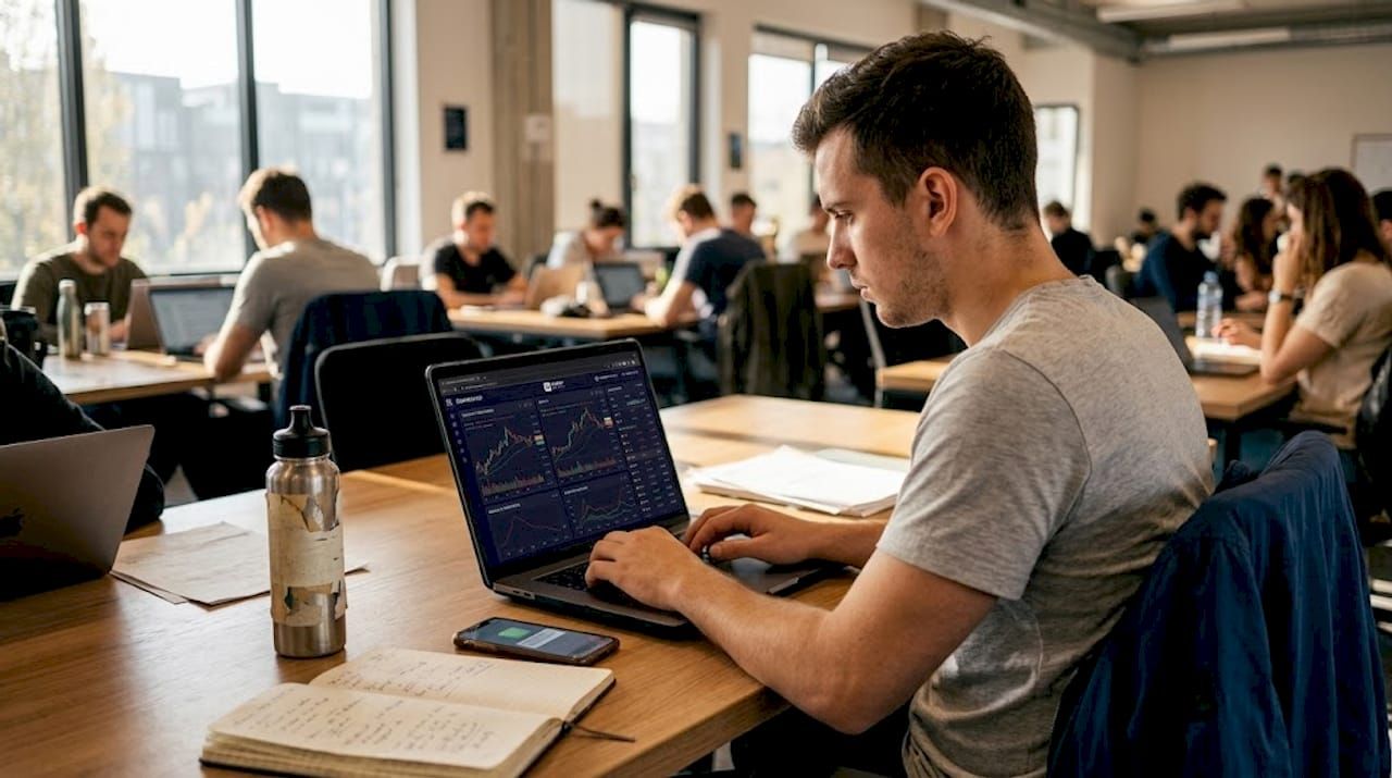 Trader using multi-market volatility dashboard