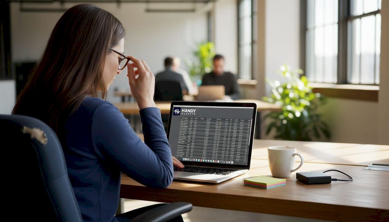 Woman reviews order book in co-working space